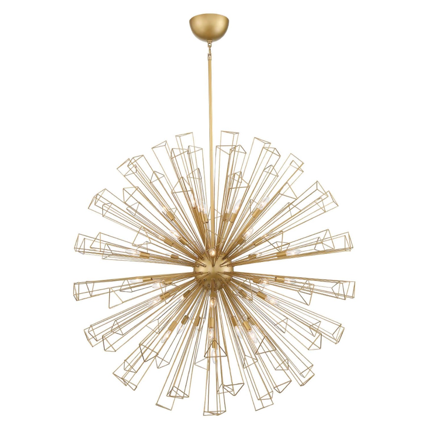 Eurofase 43865-025 Dendelio 35 Light 54 inch Chandelier in Matte Gold