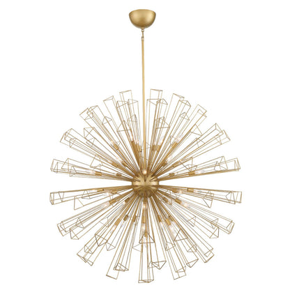 Eurofase 43865-025 Dendelio 35 Light 54 inch Chandelier in Matte Gold