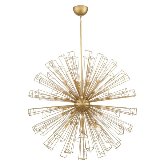 Eurofase 43865-025 Dendelio 35 Light 54 inch Chandelier in Matte Gold