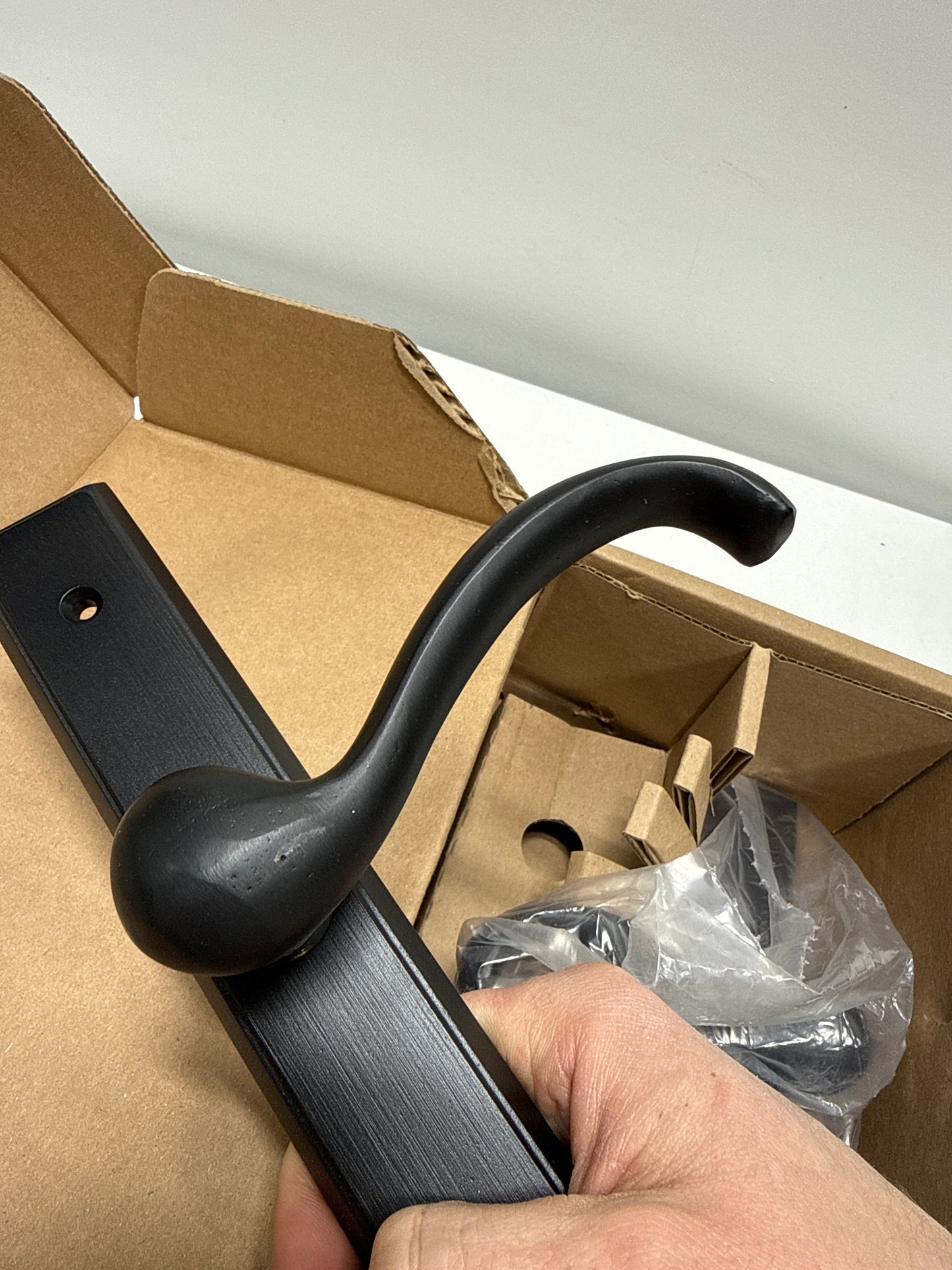 Scratch Emtek 1555TTLH Multi Point C5 Dummy Pair Rectangular Style 1-1/2’’ x 11’’ Teton Lever LH - *Tools Hardware &