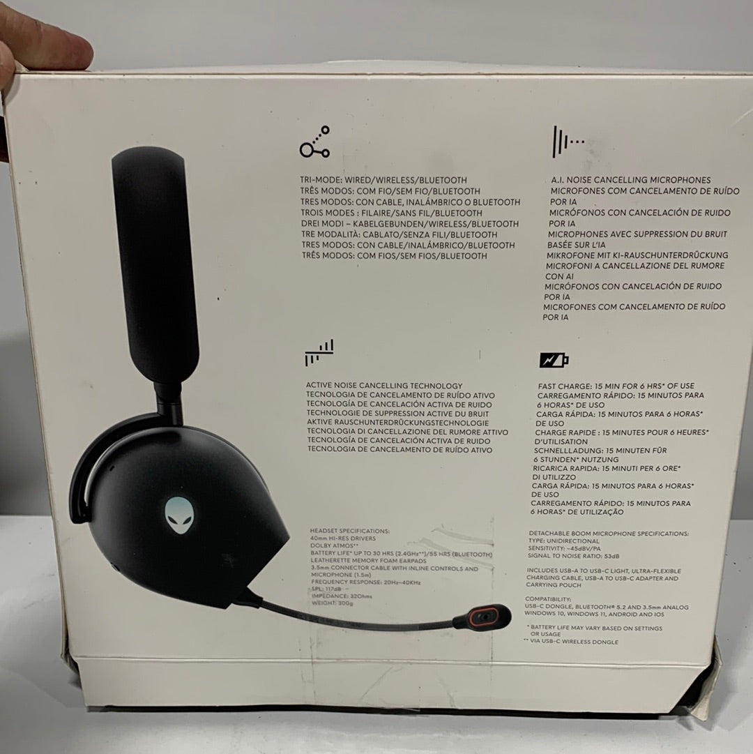 Alienware - Stereo Wireless Gaming Headset - AW920H - Dark Side of the Moon