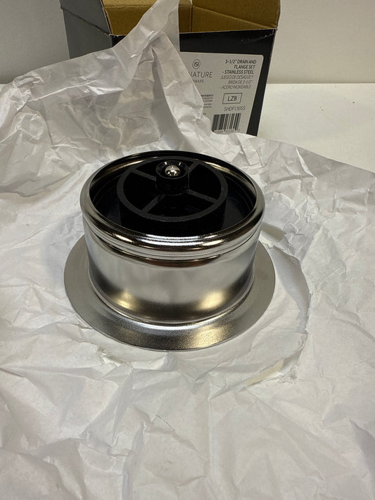 Signature Hardware 949204 3-1/2" Garbage Disposal Flange with Basket Strainer