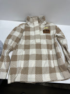 NCAA USC Trojans Women's Buffalo Checkered 1/4 Zip Sweatshirt - M