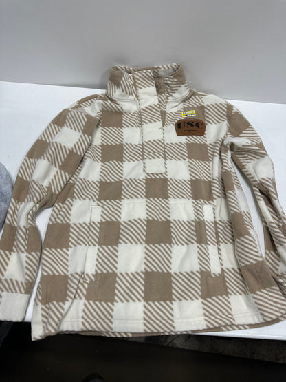 NCAA USC Trojans Women's Buffalo Checkered 1/4 Zip Sweatshirt - M