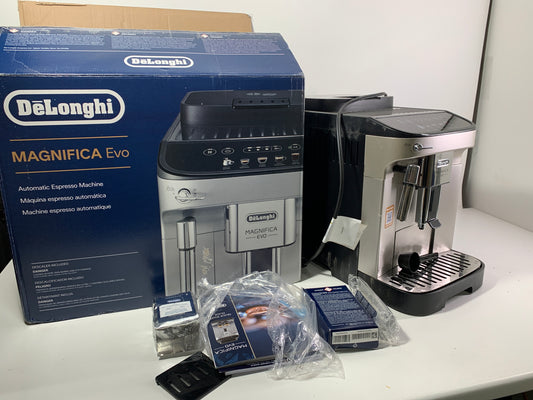 Used De'Longhi Magnifica Evo Automatic Espresso Machine with Frother & Coffee Grinder - Silver/Black