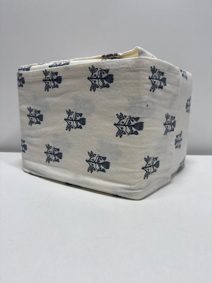 Queen Christmas Ultra Soft Flannel Sheet Set Blue Woodblock - Threshold