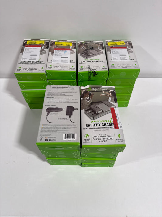 Lot of 30 - Digipower - Universal Camera Battery Charger - Black
