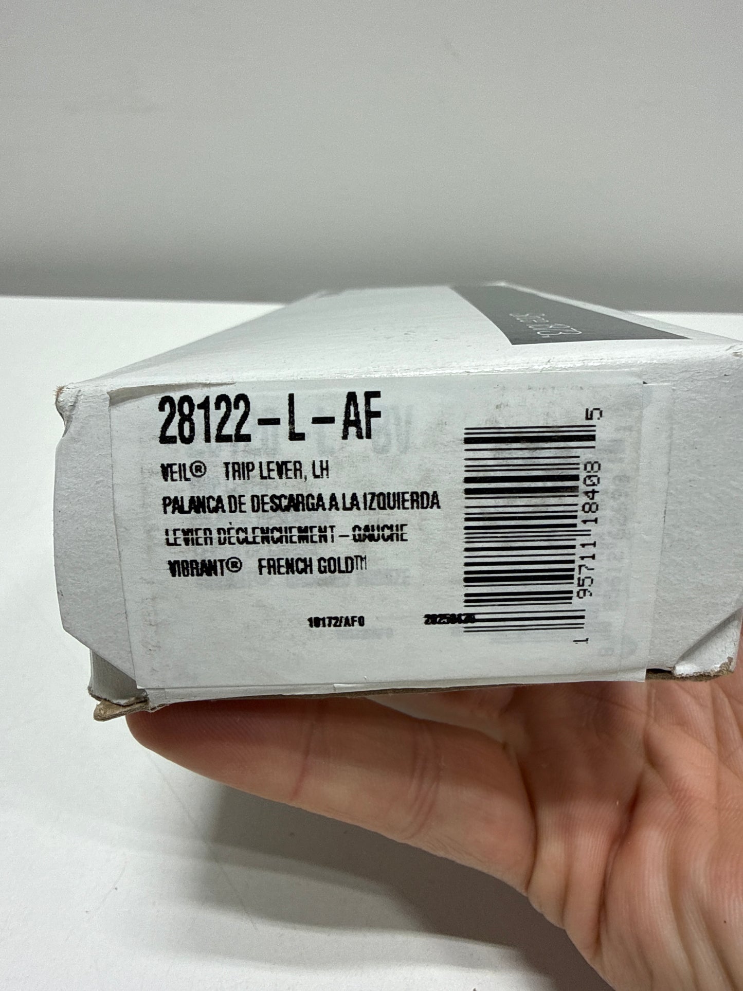 Kohler K-28122-L Veil Left Hand Trip Lever Vibrant French Gold