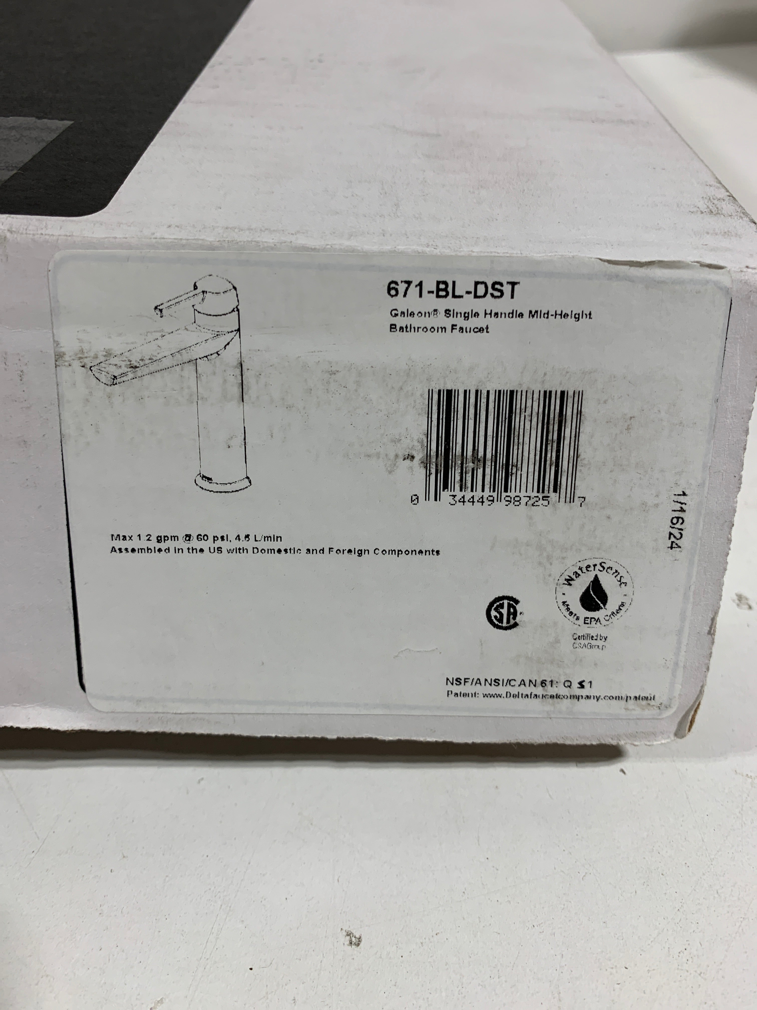 Galeon Single Handle Single Hole Bathroom Faucet in Matte Black - *Plumbing
