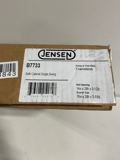 Jensen B7733 Focus 16" X 26" Recessed Medicine Cabinet with Mirror Door