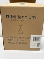 Millennium RDBC10-GA One Light Down Pendant with Chrome Finish, Pwt, Nckl, B/S, Slvr