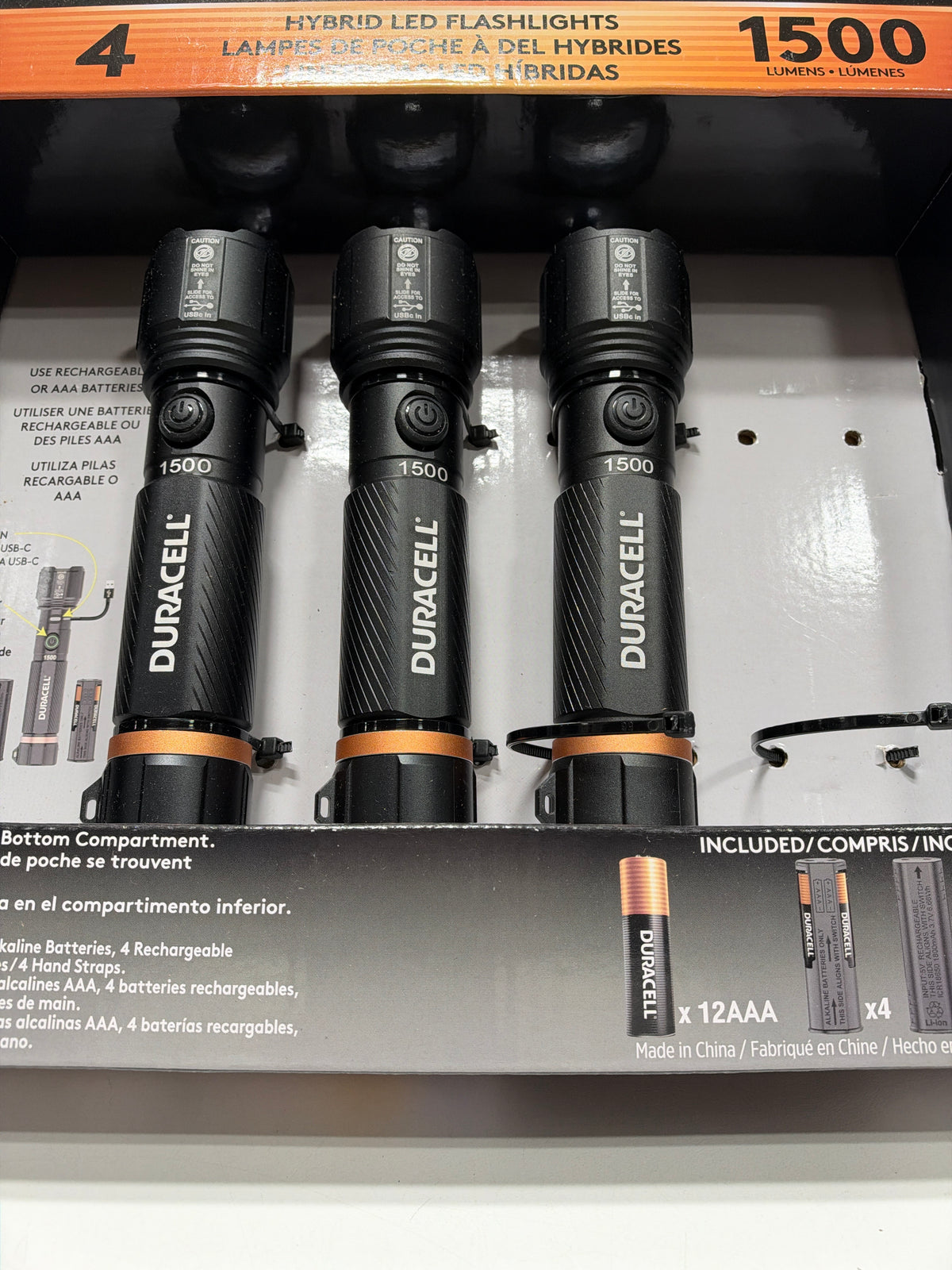 Duracell Durabeam Ultra Hybrid LED Flashlights Set of 3