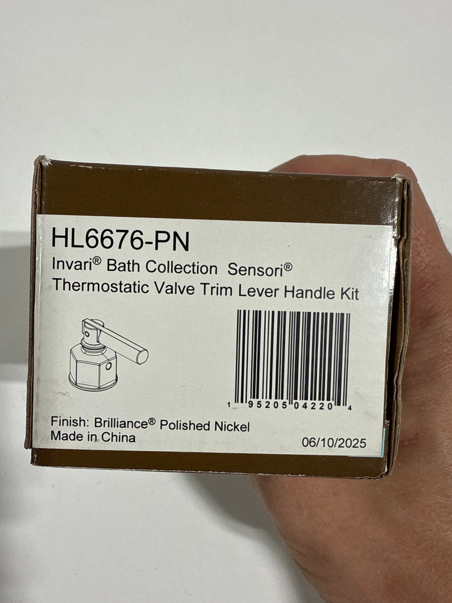 Brizo HL6676 Invari Sensori Thermostatic Valve Trim Lever Handle Kit Brilliance Polished Nickel