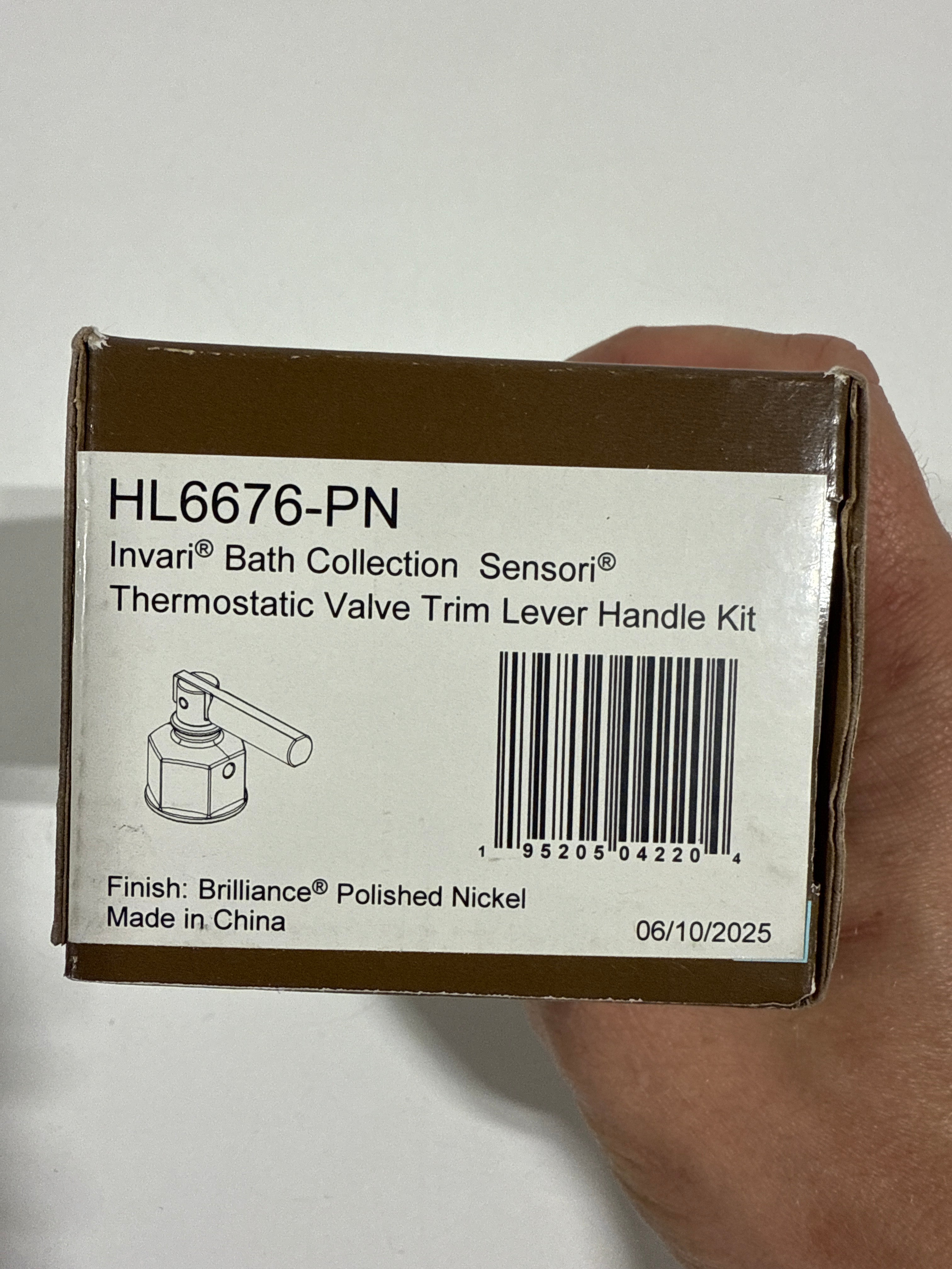 Brizo HL6676 Invari Sensori Thermostatic Valve Trim Lever Handle Kit Brilliance Polished Nickel - *Plumbing
