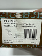 Brizo HL7098 Levoir Lever Handles for Roman Tub Faucet - Set of 2 Luxe Nickel