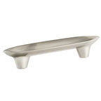 Du Verre DVWHL08 Lotus 3-1/2" Center to Center Elegant Zen Concave Luxury Designer Oval Cabinet Handle / Drawer Pull Satin Nicke