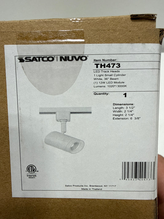 Nuvo Lighting - 12W 1 LED 36 Degree Small Cylinder Track Head in Contemporary