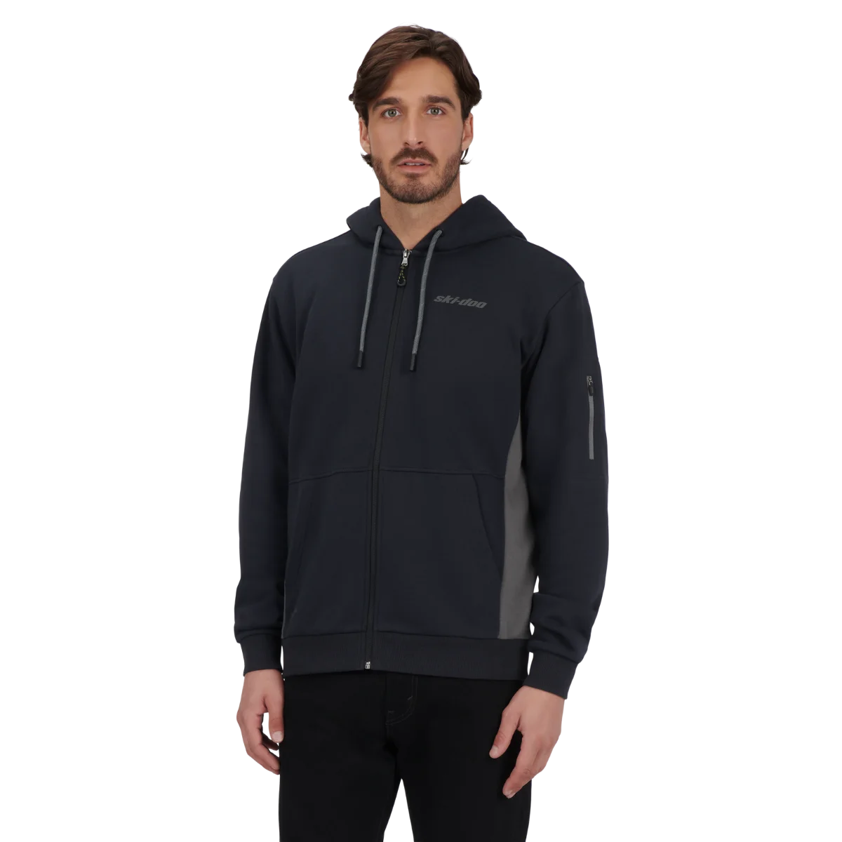 Ski-Doo Men’s Premium Zip-Up Hoodie Black Large