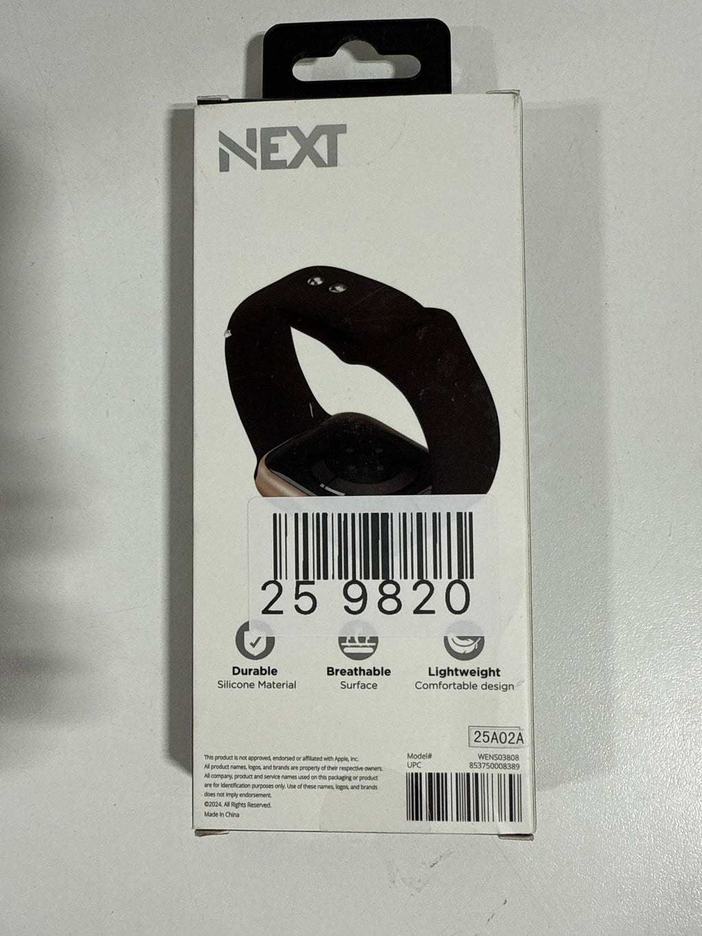 NEXT - Sport Band Watch Strap for Apple Watch 38mm 40mm and 41mm - Black - *Headphones & Tech Accessories
