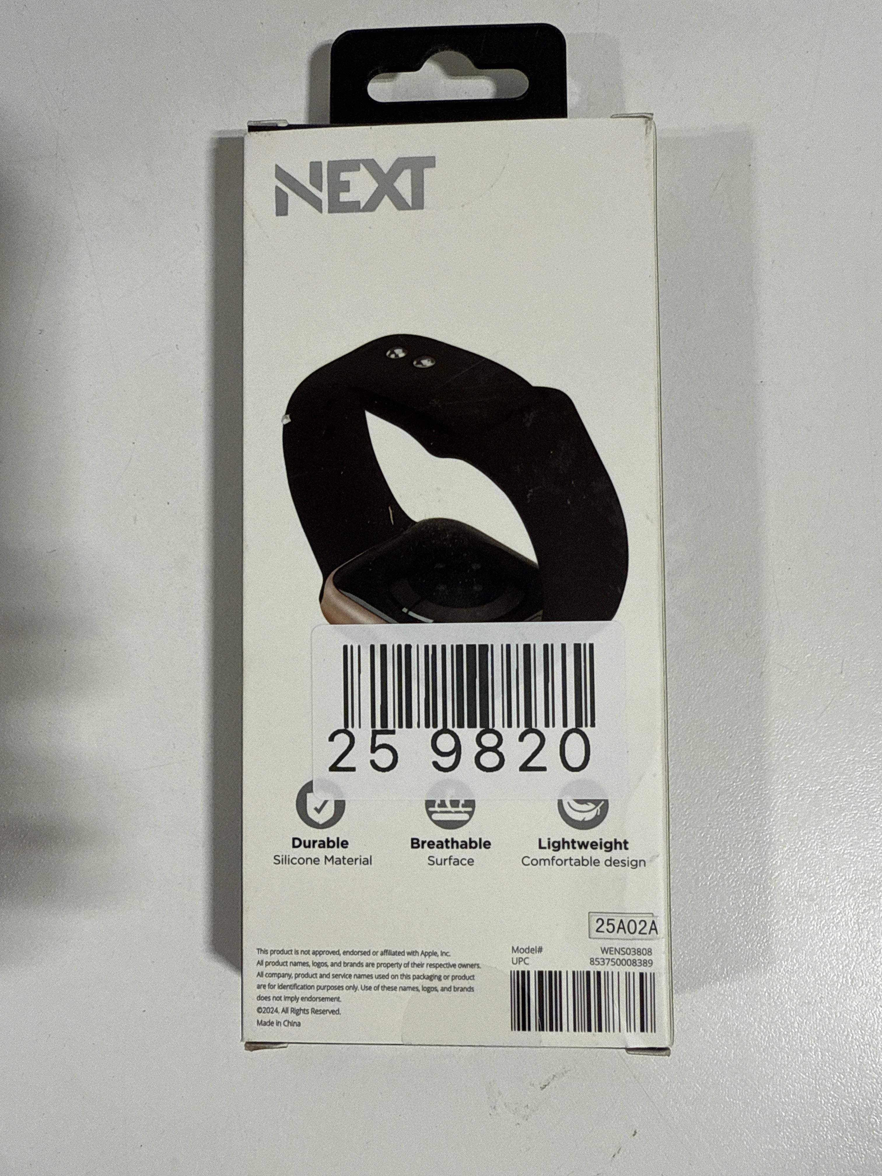 NEXT - Sport Band Watch Strap for Apple Watch 38mm 40mm and 41mm - Black - *Headphones & Tech Accessories