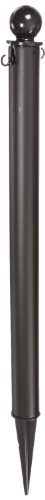 Mr. Chain Deluxe Ground Pole, Black, 2.5-Inch Diameter x 35-Inch Height, Pack of 6 (95403-6)