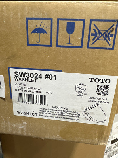 TOTO® WASHLET® KC2 Electronic Bidet Toilet Seat with Heated Seat and SoftClose Lid Elongated Cotton White - SW3024#01