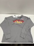 NFL Kansas City Chiefs Women's Gray Long Sleeve French Terry Crew Sweatshirt M