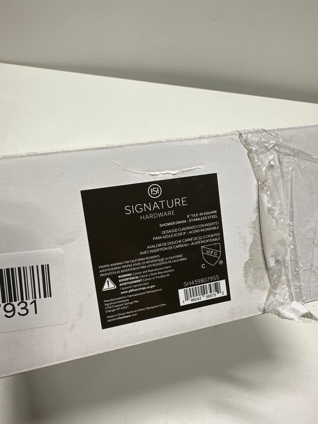 Signature Hardware 955251-S-8 8" Tile-in Square Shower Drain Stainless Steel Showers Shower Drains Standard Drains