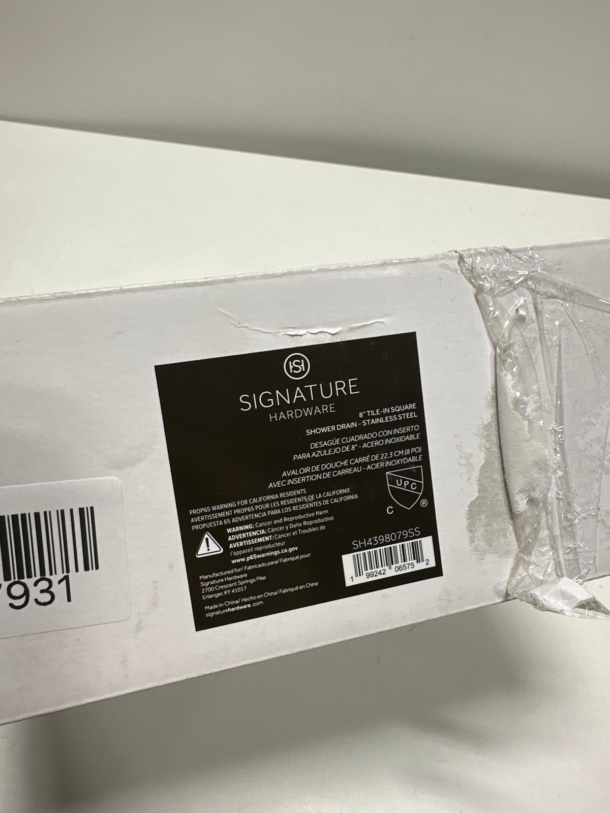 Signature Hardware 955251-S-8 8" Tile-in Square Shower Drain Stainless Steel Showers Shower Drains Standard Drains