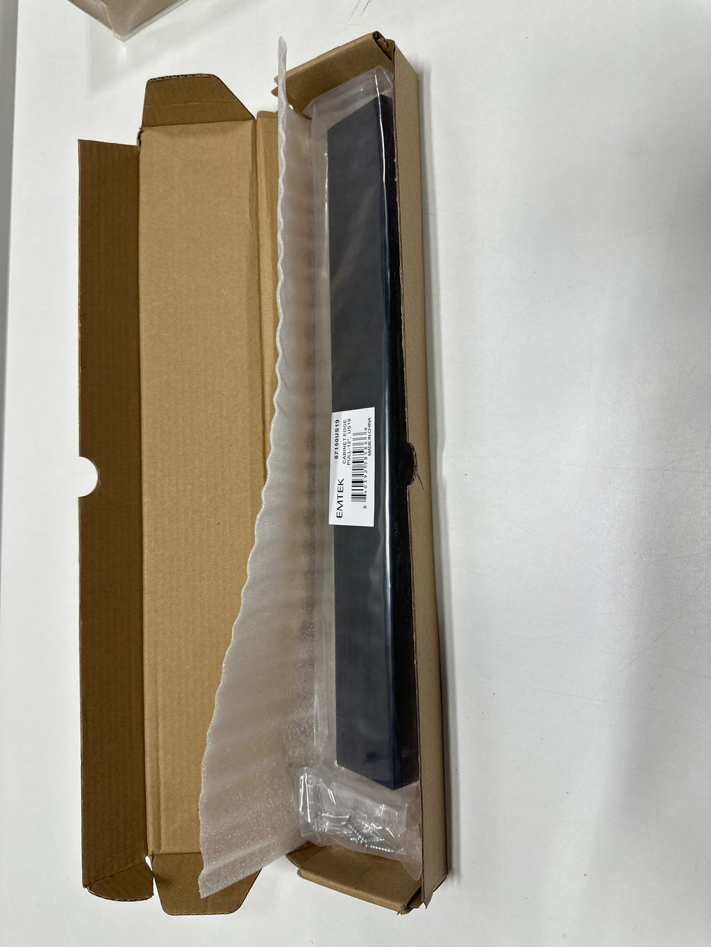 Emtek 87150 Modern Edge 12 Center to Center Finger Cabinet Pull from the Contemporary