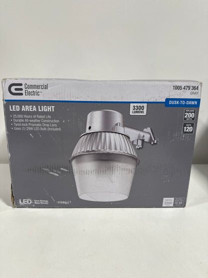 29-Watt LED Gray Dusk to Dawn Outdoor Barn Area Light, 4000K, 3300 Lumens