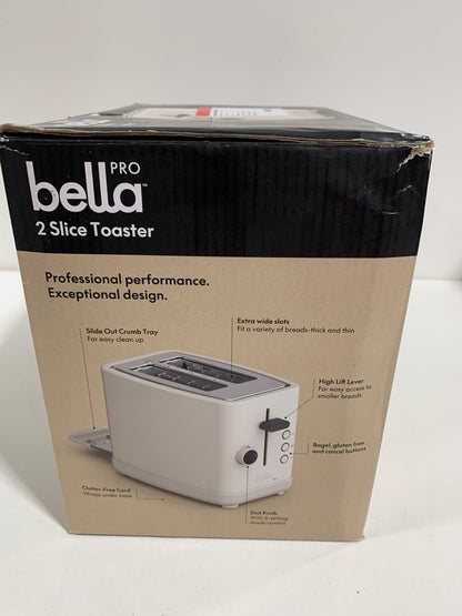 Bella PRO - 2-Slice Toaster with Extra Wide Slots - Oatmilk