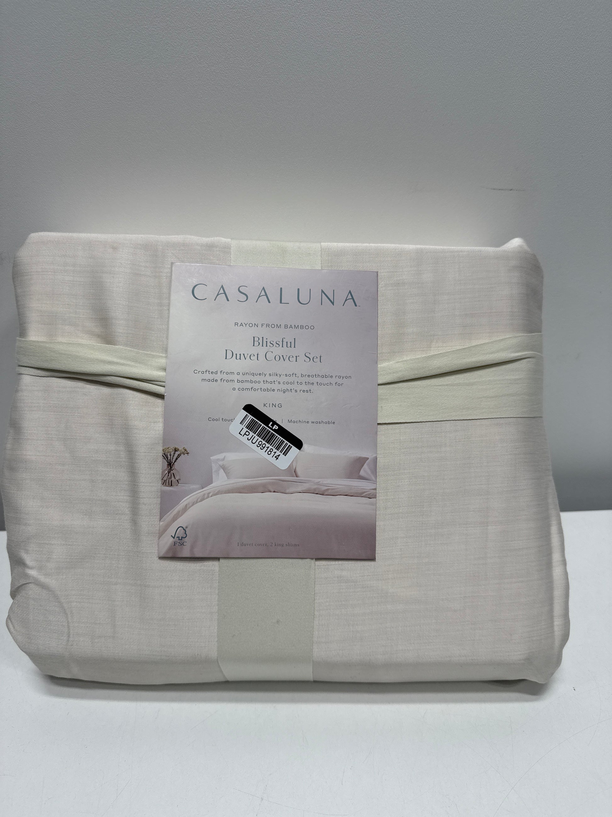 King Rayon from Bamboo Duvet Set Natural - Casaluna - *Bedding
