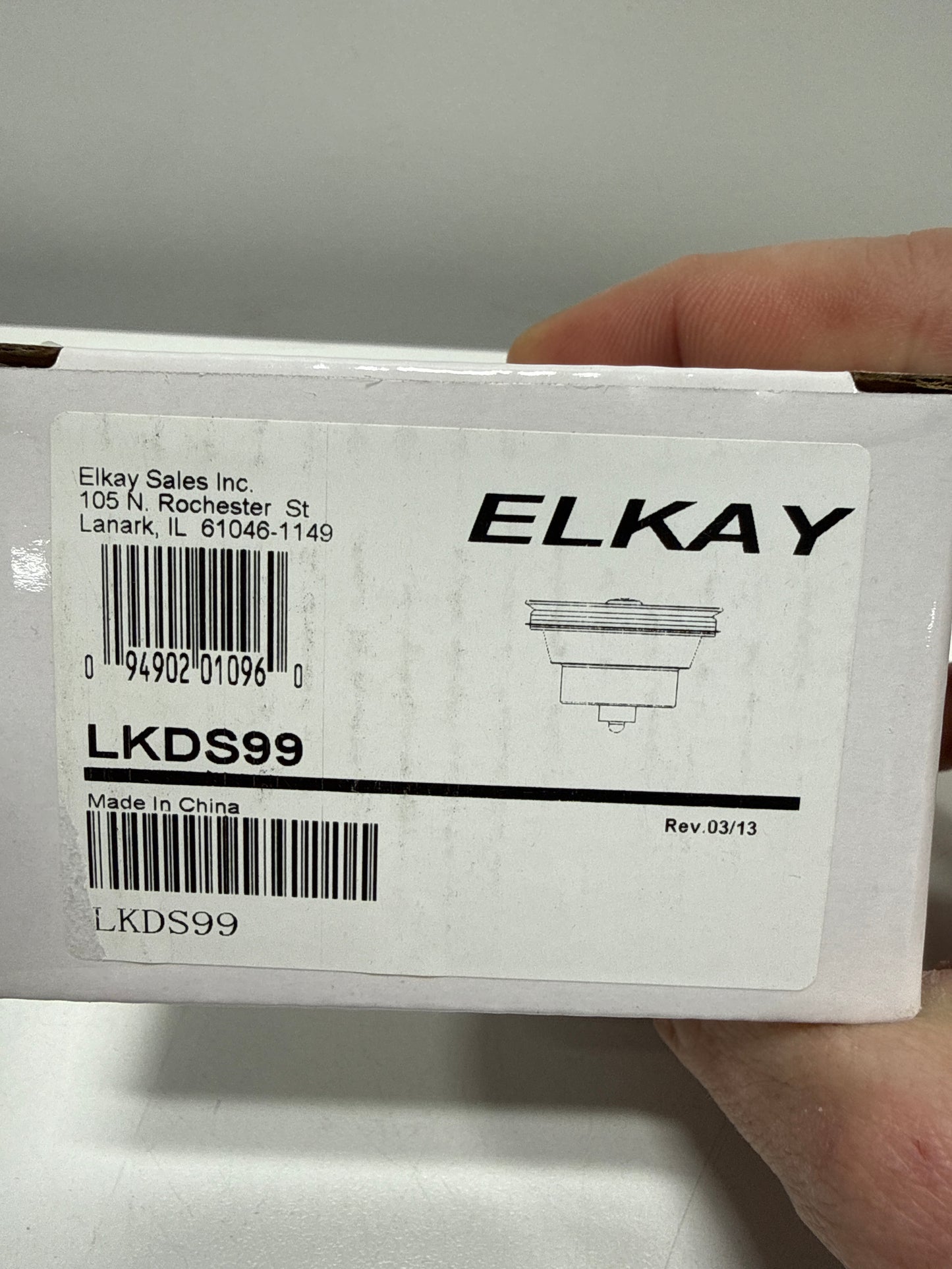 Elkay LKDS99 Elkay 3-1/2 Disposal Stopper / Strainer for Use with InSinkErator Disposal Chrome Polished Stainless Steel