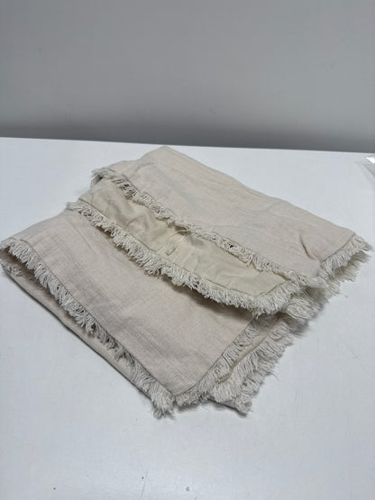 2 x Standard Heavyweight Linen Blend Comforter Sham Natural - Casaluna™: Zipper Closure, OEKO-TEX Certified, No Fill