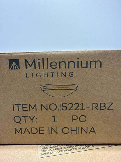 Millennium Lighting 10 1 Light Metal Flushmount Ceiling Light in Rubbed Bronze