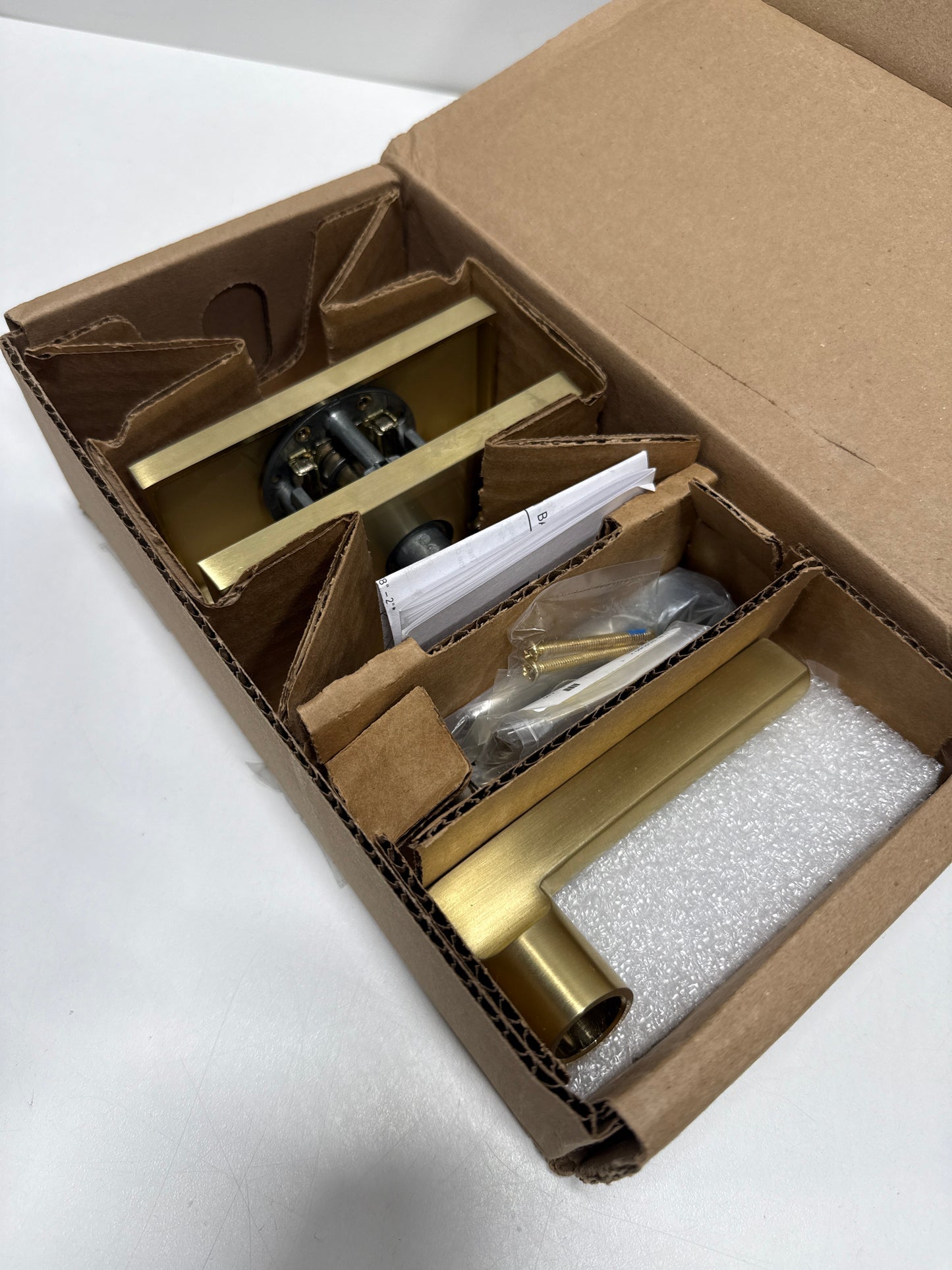 Baldwin Ps.Squ.Cfr Square Passage Door Lever Set - Brass PSSQUCFR044