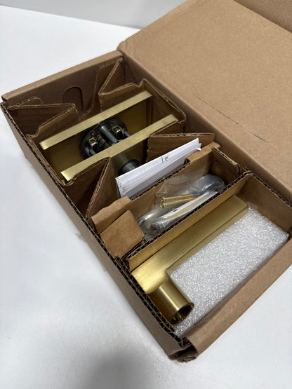 Baldwin Ps.Squ.Cfr Square Passage Door Lever Set - Brass PSSQUCFR044