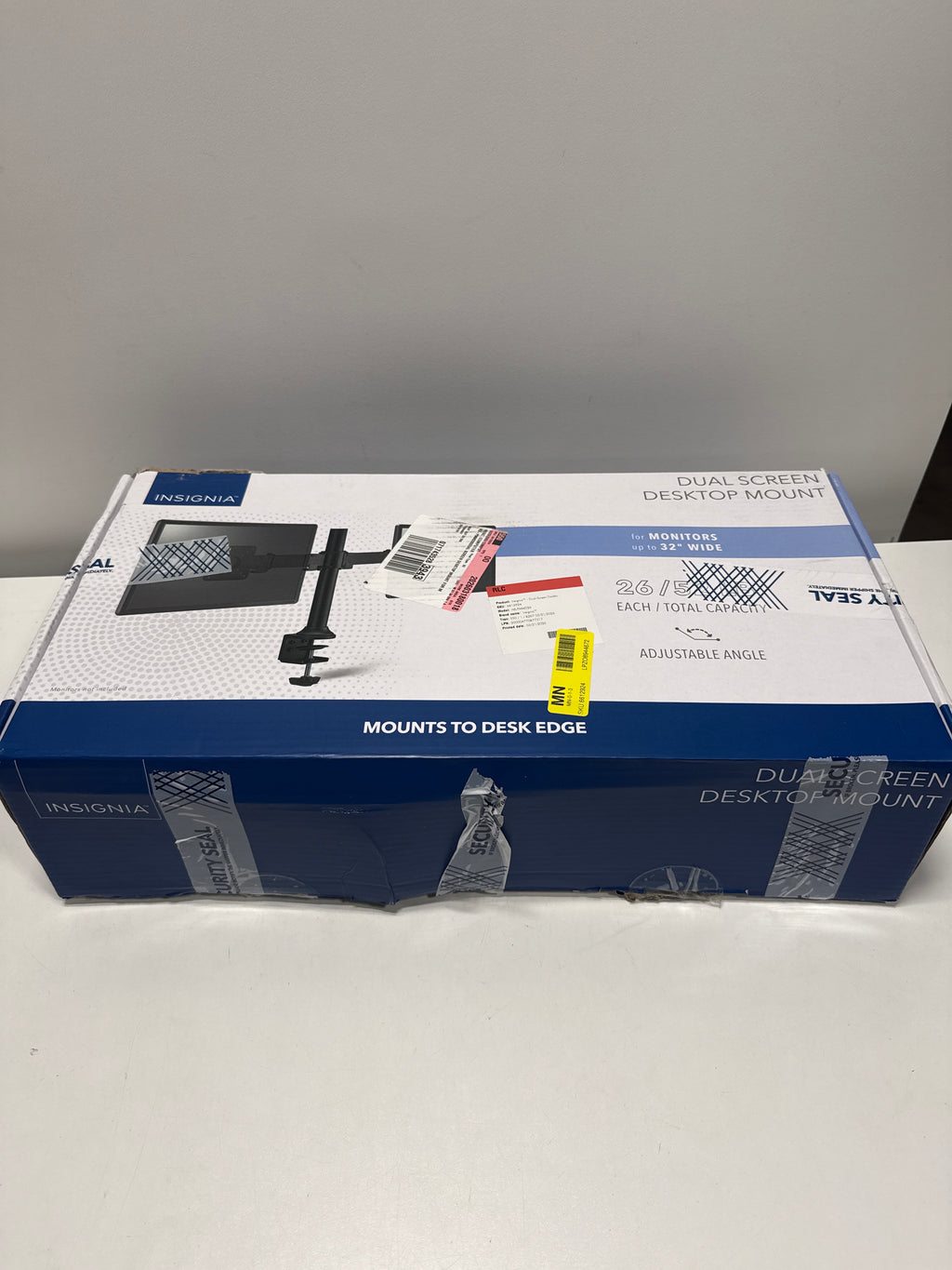 Insignia - Dual-Screen Desktop Mount for Monitors up to 32” Wide - Black