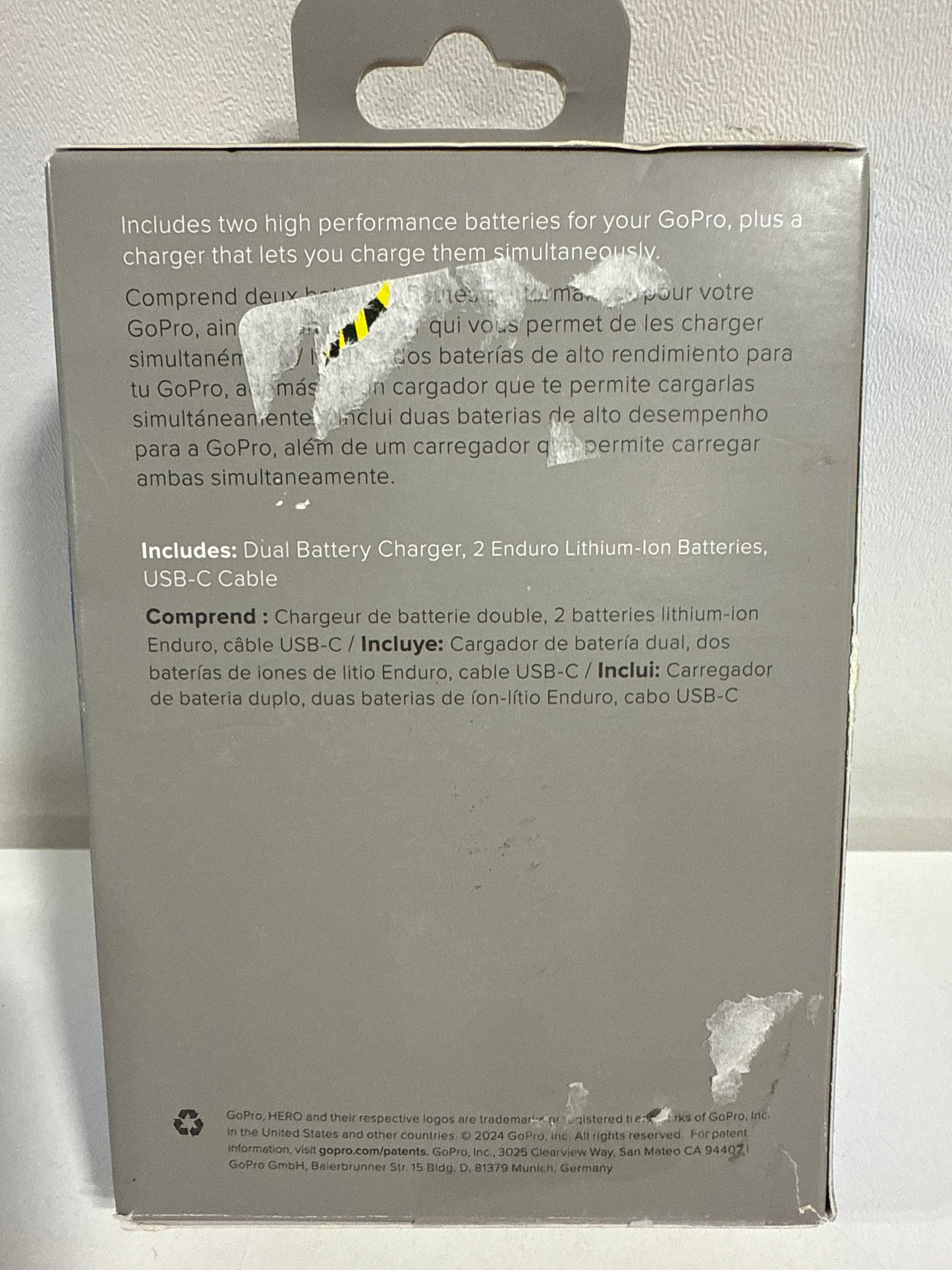 GoPro Enduro Dual Battery Charger & Battery Compatible with HERO12, HERO11, HERO10 and HERO9 - Black