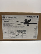 Tamsin 52 in. Matte Black Flush Mount Standard Ceiling Fan with White Adjustable LED Light, DC Motor, and Remote Control