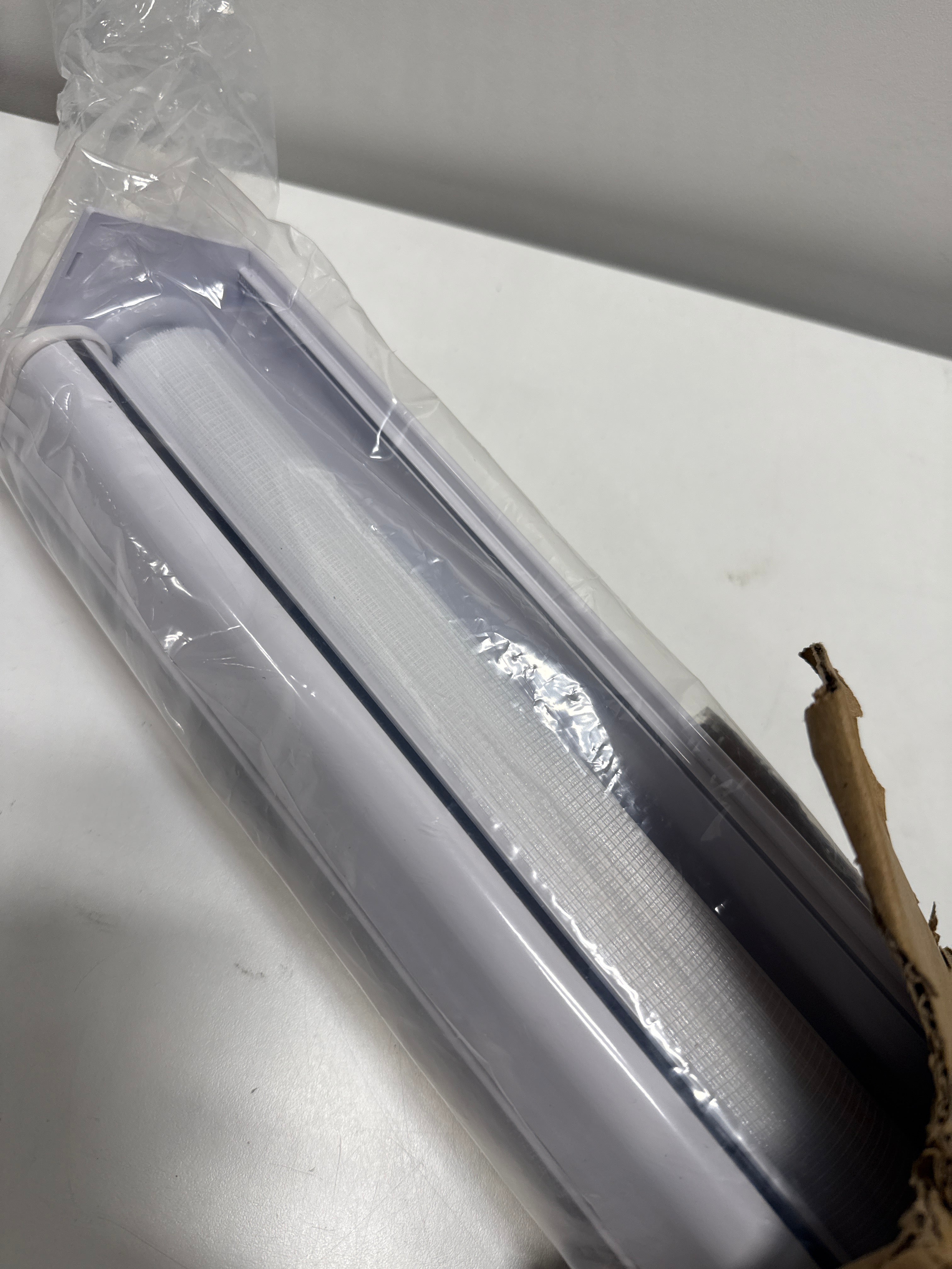 Chicology Cordless Light Filtering Dual Layer Polyester Zebra Roller Window Shade, Basic Arctic 35.5 in. W x 72 in. L
