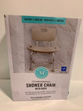 Martha Stewart Contemporary Shower Chair With Back Built-in Microban Protection - *Health & Beauty