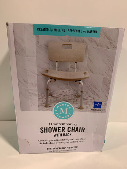 Martha Stewart Contemporary
Shower Chair With Back, Built-in Microban Protection