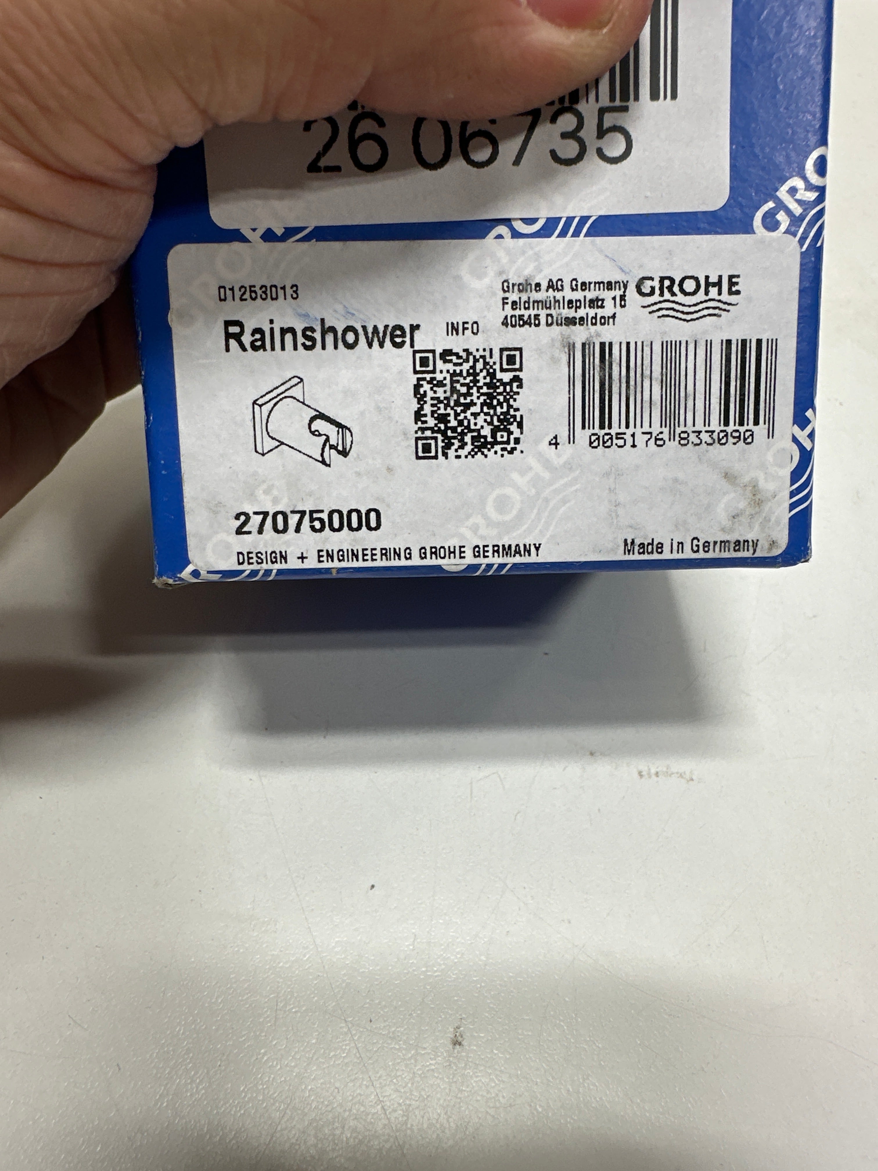 Grohe 27075000 Rainshower Wall Mount Hand Shower Holder, Starlight Chrome