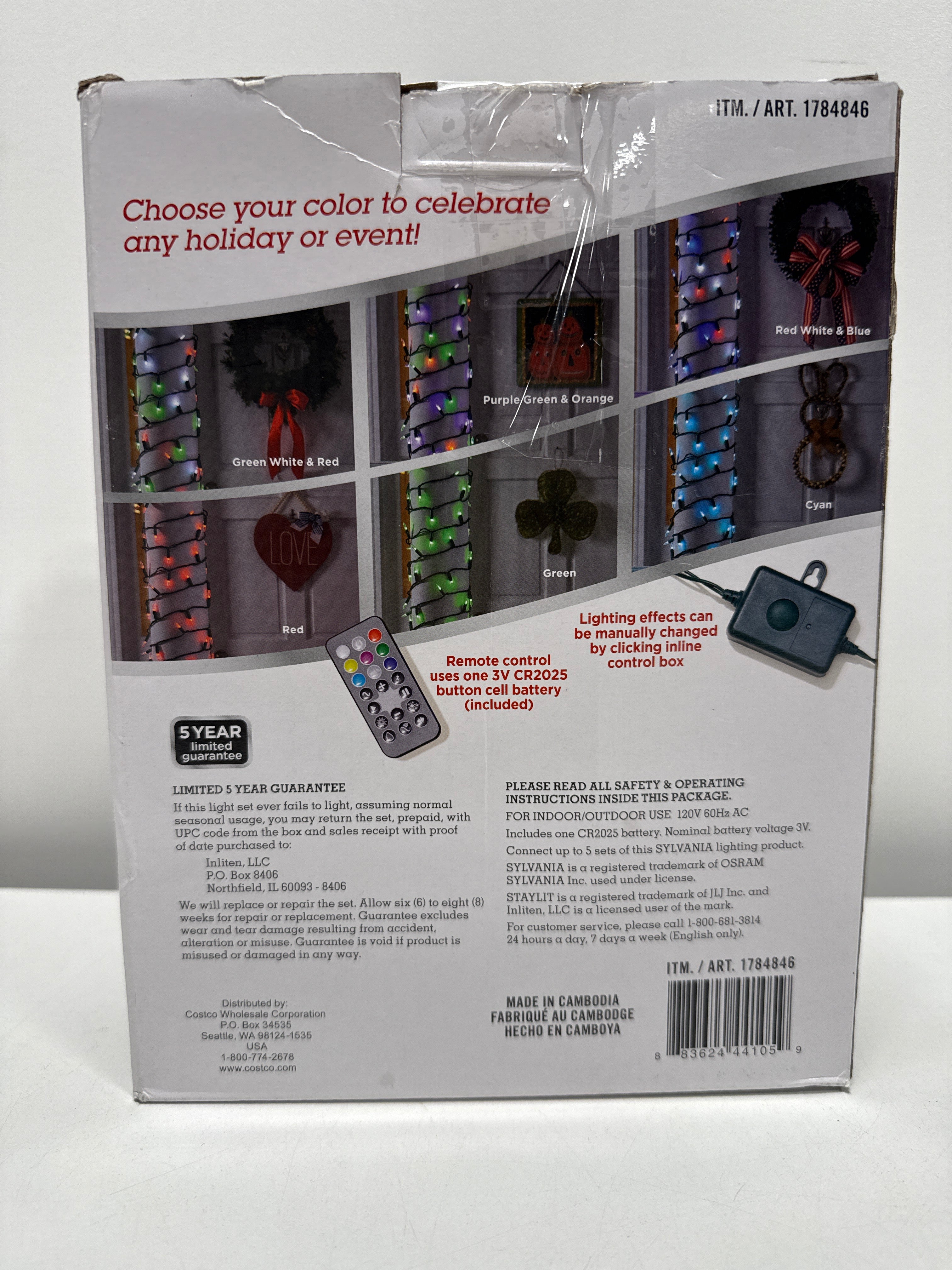 Sylvania Stay-Lit Color Action 200 LED Mini Lights with Remote ControlSylvania Stay-Lit Color Action 200 LED Mini Lights with Remote Control