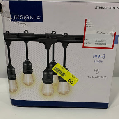 Insignia - 48 Ft. Outdoor String Lights - White