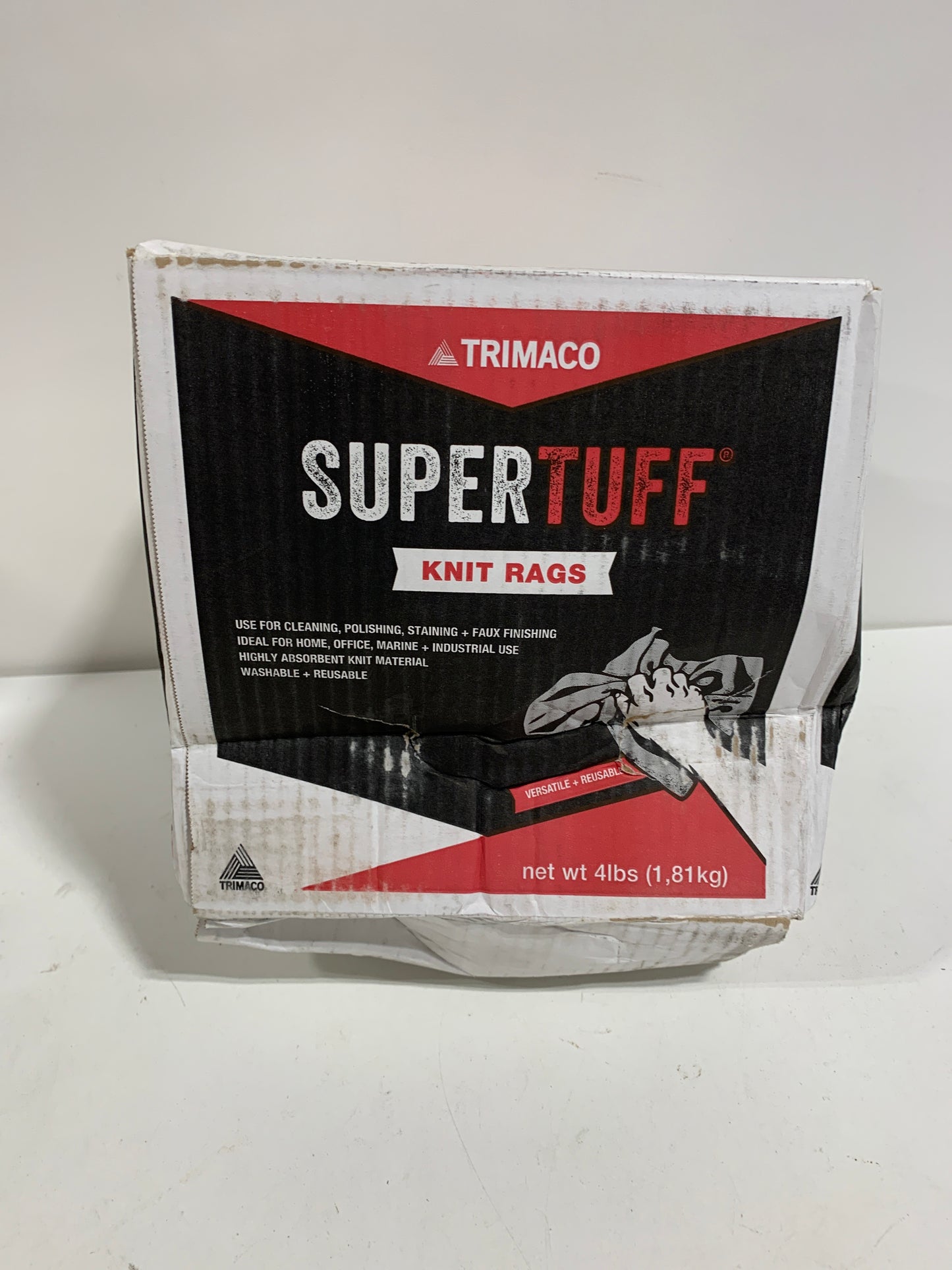 SuperTuff 12 in. W X 12 in. L White Cotton Knit Rags