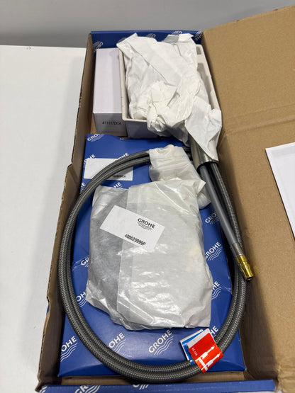 GROHE 31479DC1 Concetto Pull-Down Bar Kitchen Faucet with Sprayer. 1.75 GPM, Supersteel (Stainless Steel)