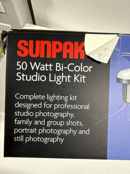 See Desc Sunpak - Bi-Color Studio Light Kit - Black